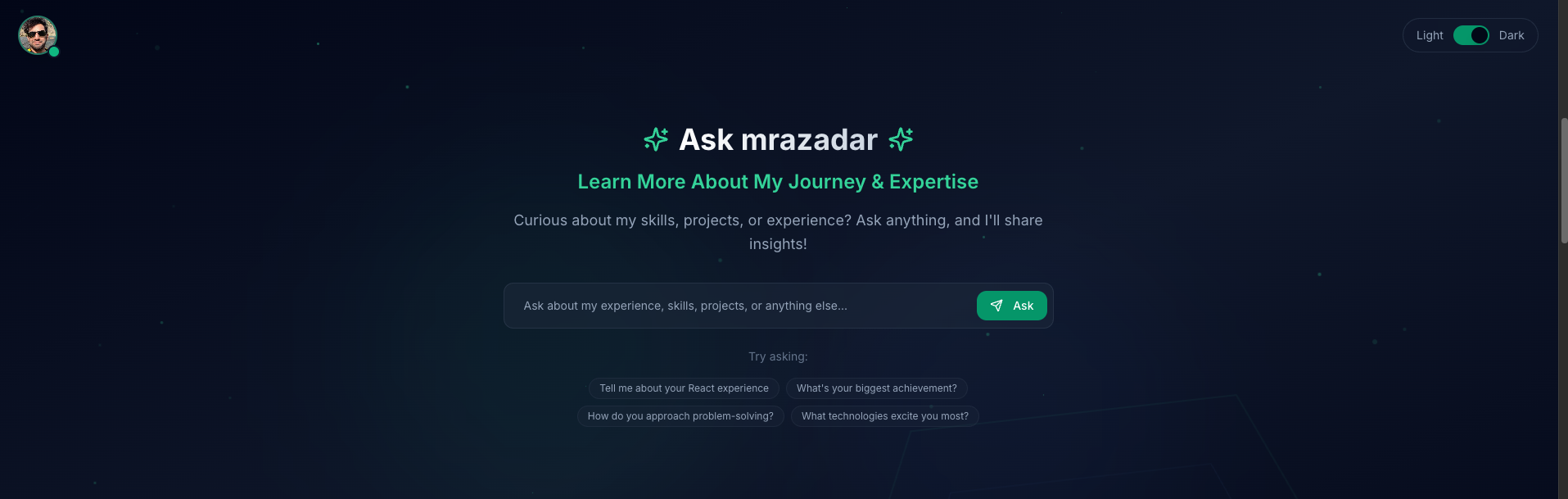 AI-Enhanced Personal Portfolio